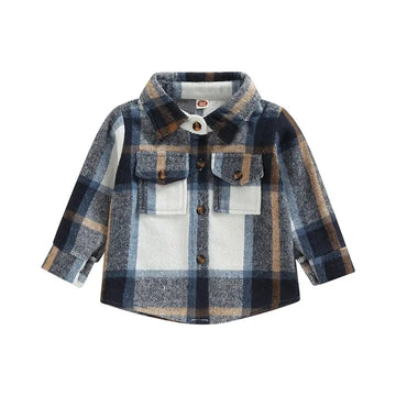 0-4Years Kids Baby Girl Boy Plaid Shirt