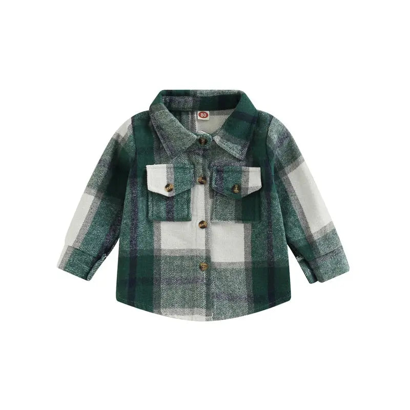 0-4Years Kids Baby Girl Boy Plaid Shirt Kaia's Barn