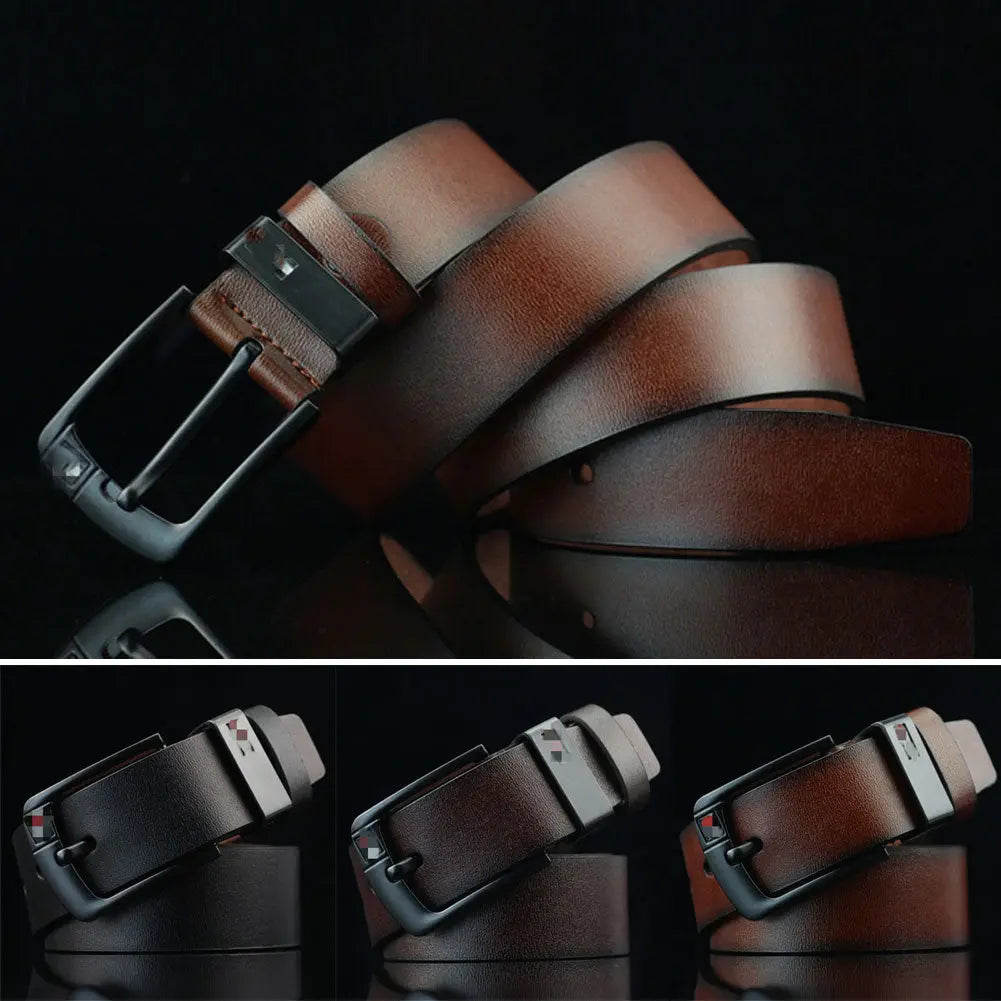 PU Leather For Men High-Quality Fashion Black Pin Buckle Kaia's Barn