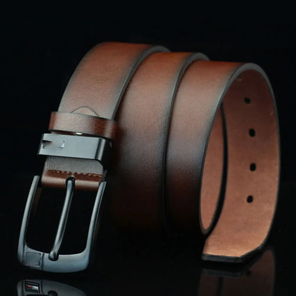 PU Leather For Men High-Quality Fashion Black Pin Buckle Kaia's Barn